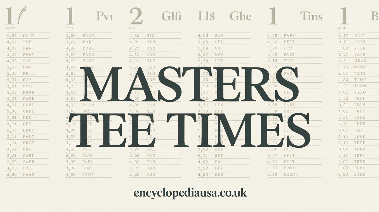 Masters Tee Times: Complete Guide to Golf’s Greatest Schedule