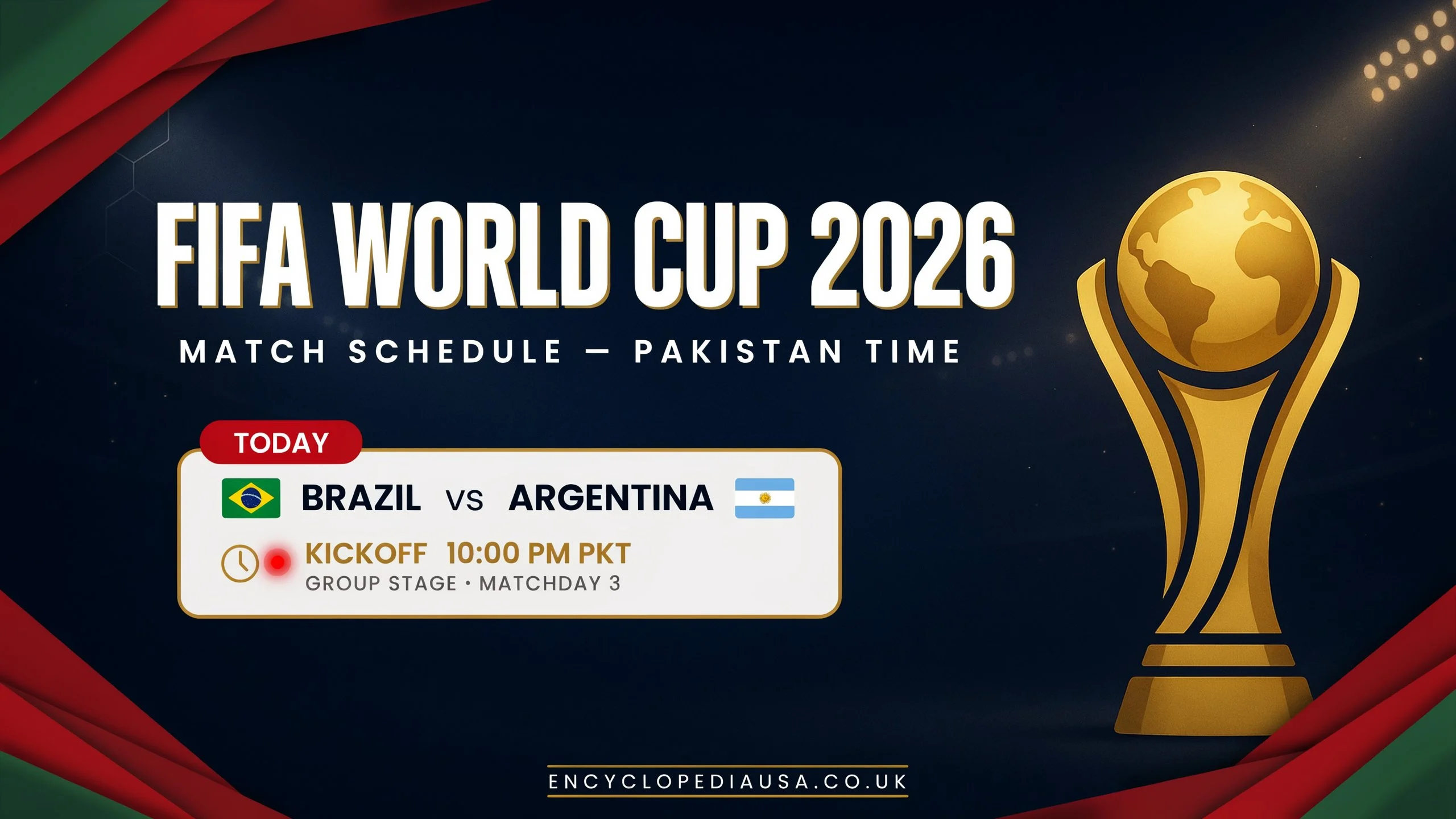 FIFA World Cup 2026 Schedule in Pakistan Time: Today’s Thrilling Lineup