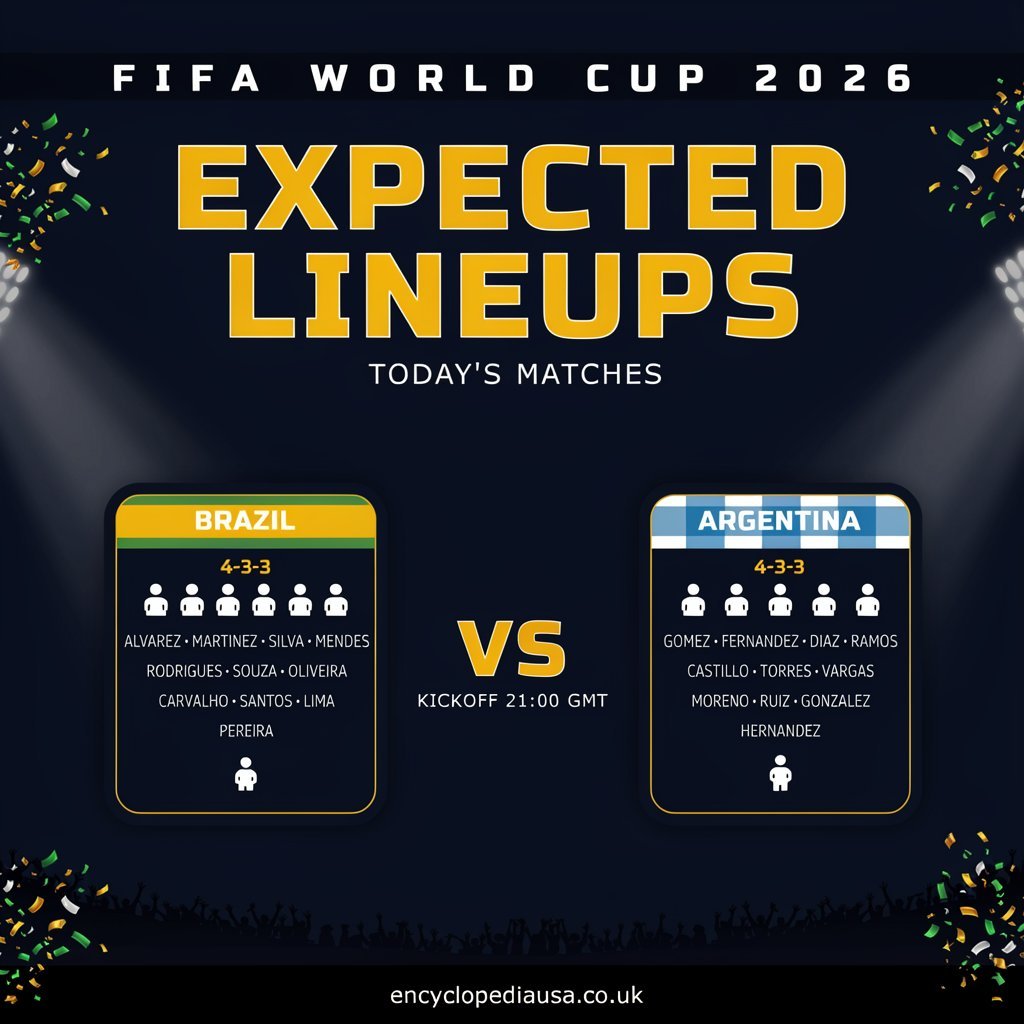FIFA World Cup 2026 Expected Lineups Today: Bold Picks, Big Doubts